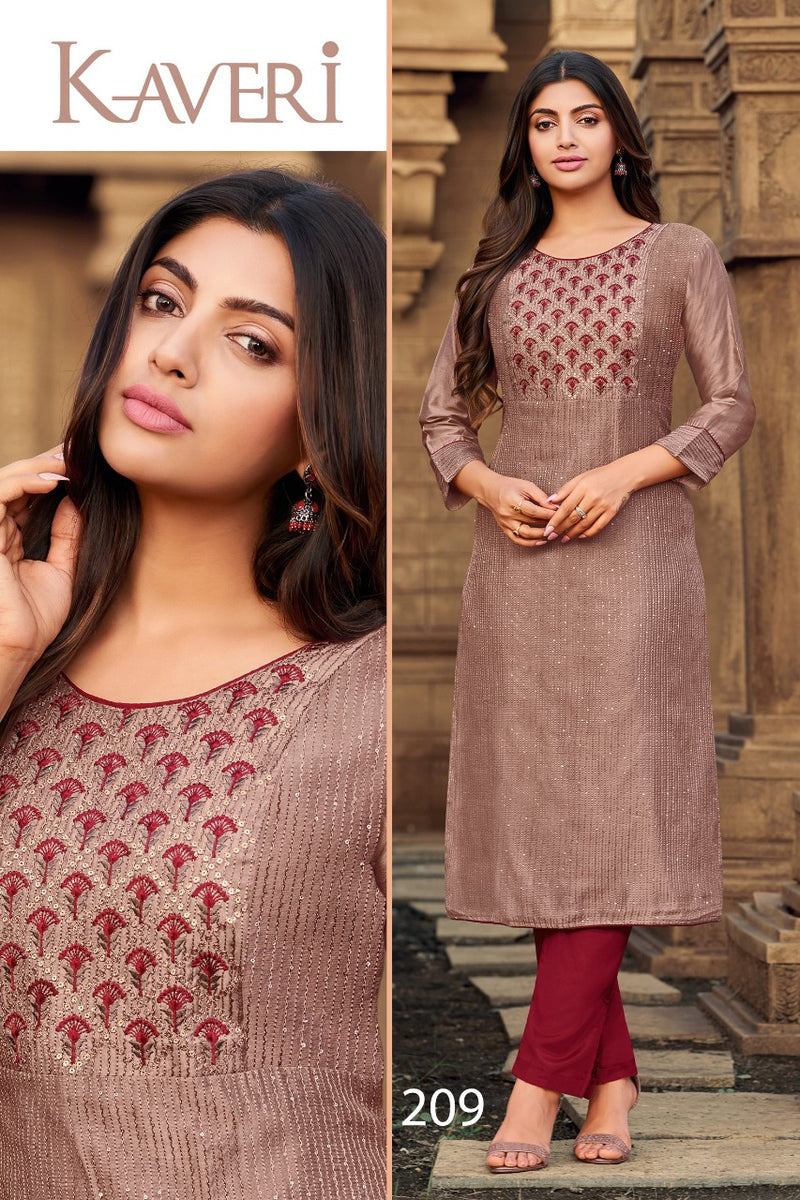 Hariyaali Kaveri Soft Silk Viscose Fancy Party Wear Kurtis