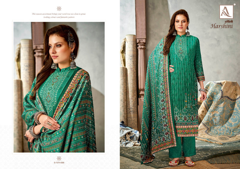 Alok Suit Harshini Pashmina With Fancy Work Stylish Designer Casual Wear Salwar Kameez