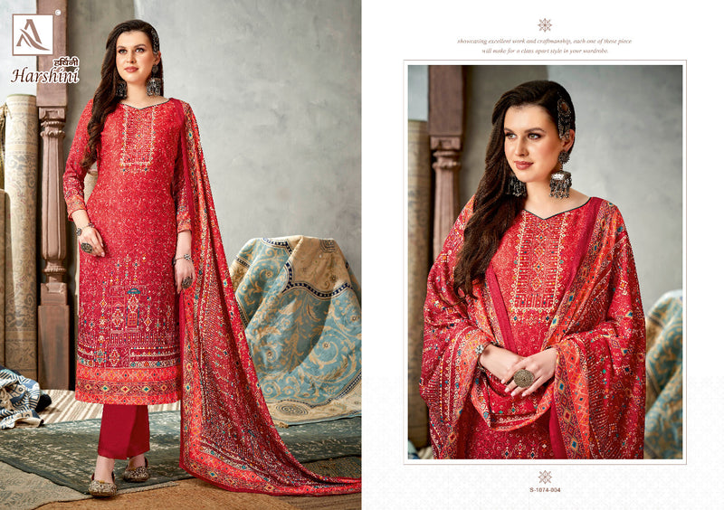 Alok Suit Harshini Pashmina With Fancy Work Stylish Designer Casual Wear Salwar Kameez