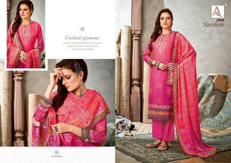 Alok Suit Harshini Pashmina With Fancy Work Stylish Designer Casual Wear Salwar Kameez