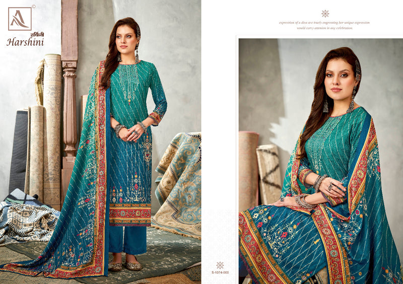 Alok Suit Harshini Pashmina With Fancy Work Stylish Designer Casual Wear Salwar Kameez