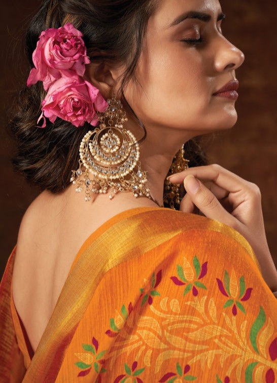 Sangam Print Harshita Cotton Printed Stylish Party Wear Sarees