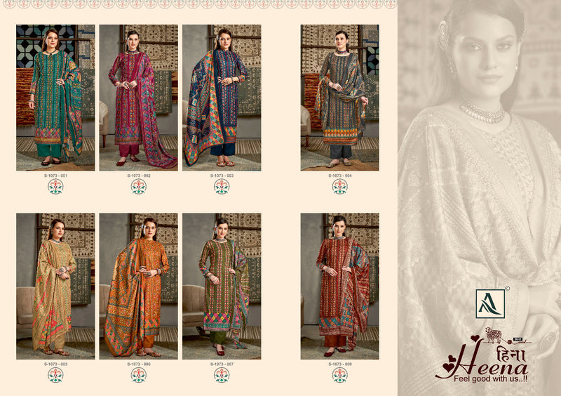 Alok Suit Heena Pashmina With Heavy Beautiful Work Stylish Designer Printed Work Casual Look Salwar Kameez