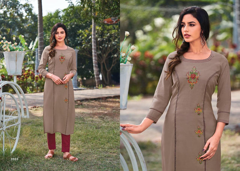 Rangoon Heer Muslin Designer Party Wear Fancy Embroidered Kurtis