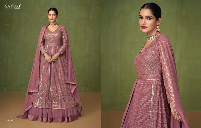 Sayuri Heer Georgette With Heavy Embroidery Work Stylish Designer Wedding Wear Long Kurti