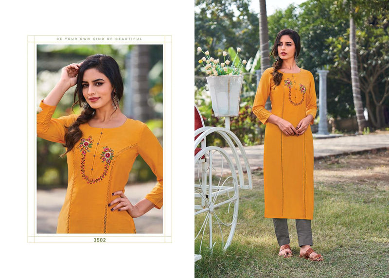 Rangoon Heer Muslin Designer Party Wear Fancy Embroidered Kurtis