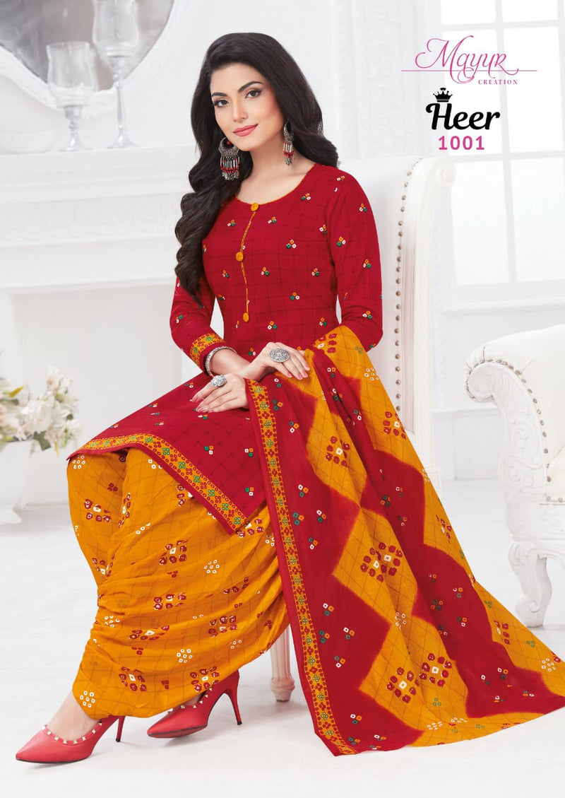 Mayur Creation Heer Vol 1 Cotton Printed Festive Wear Salwar Suits