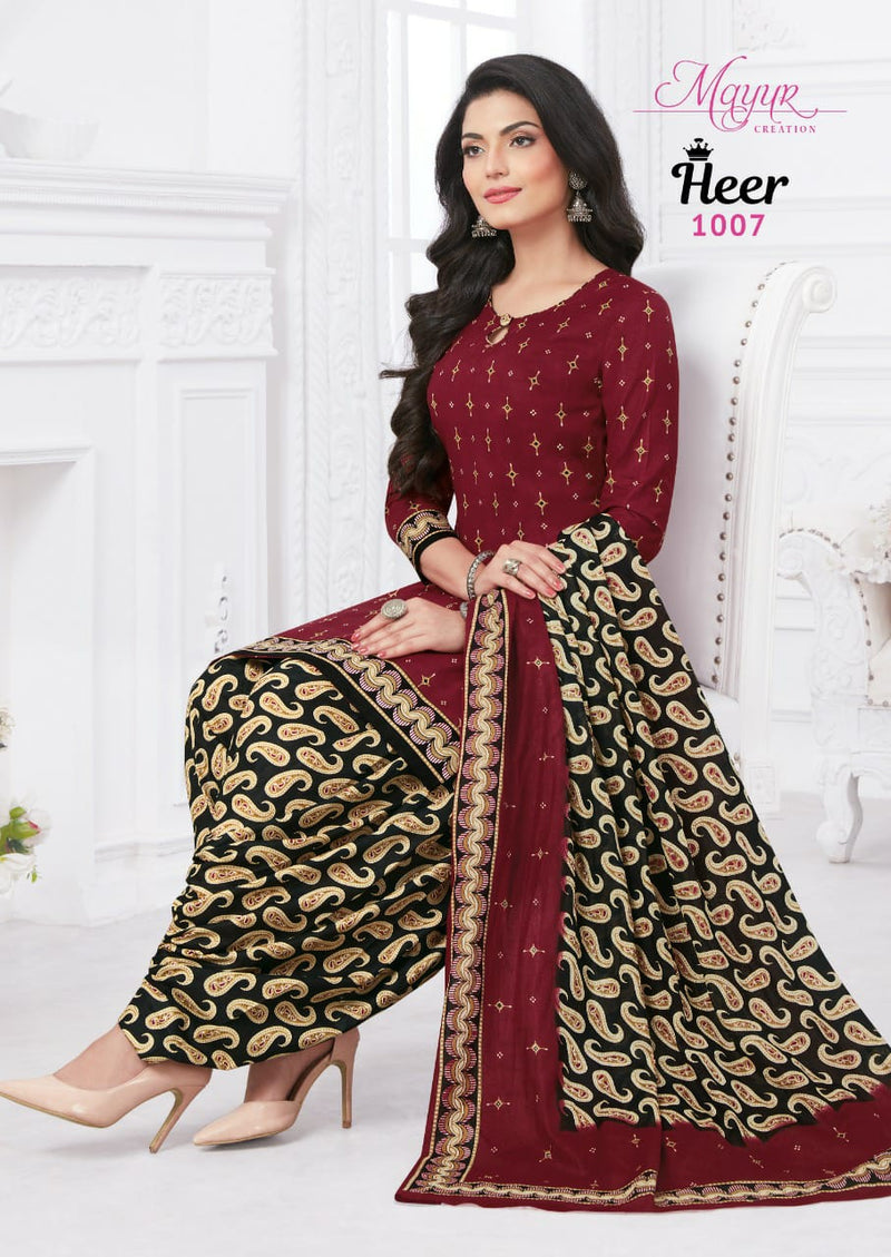 Mayur Creation Heer Vol 1 Cotton Printed Festive Wear Salwar Suits