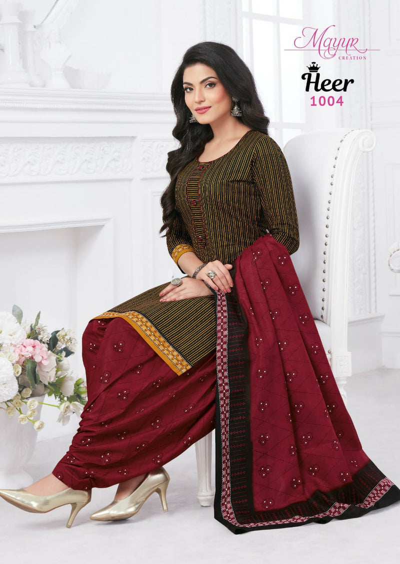 Mayur Creation Heer Vol 1 Cotton Printed Festive Wear Salwar Suits