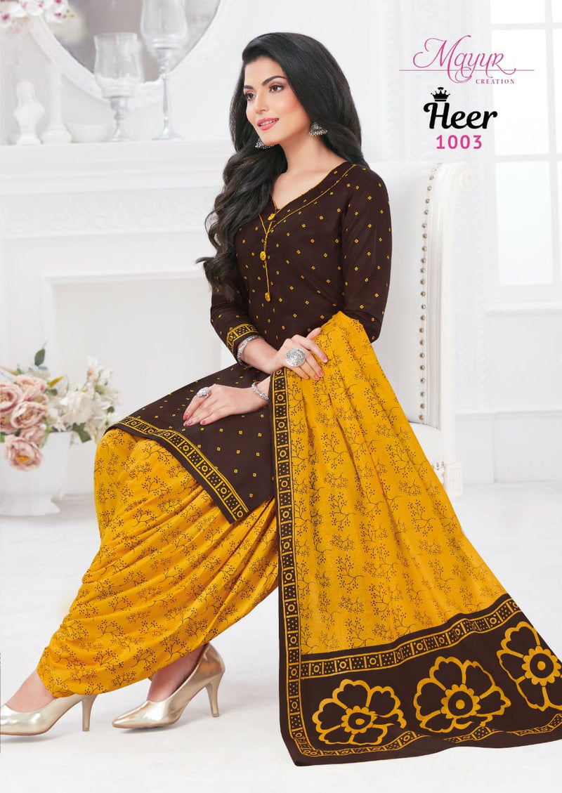 Mayur Creation Heer Vol 1 Cotton Printed Festive Wear Salwar Suits