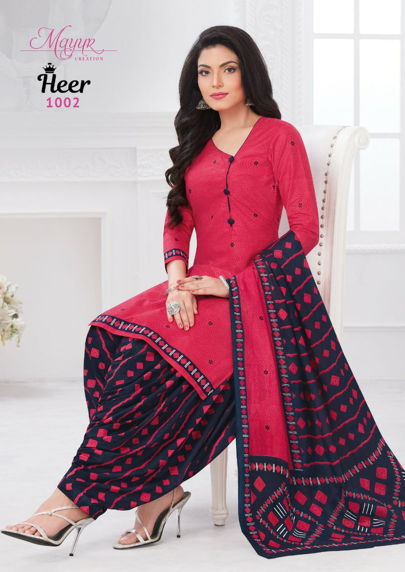 Mayur Creation Heer Vol 1 Cotton Printed Festive Wear Salwar Suits