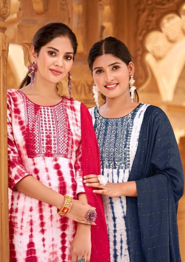Poonam Hello Saburi Chanderi With Printed Work Stylish Designer Party Wear Beautiful Kurti