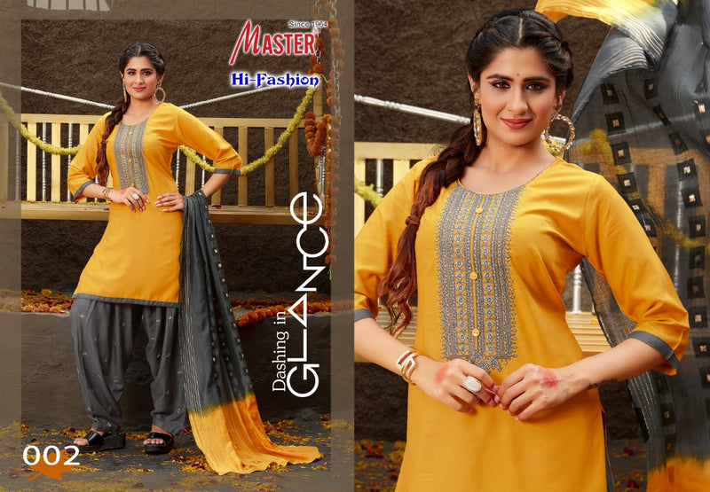Master Hi Fashion Rayon Patiyala Style Festive Wear Ready Made Salwar Suits