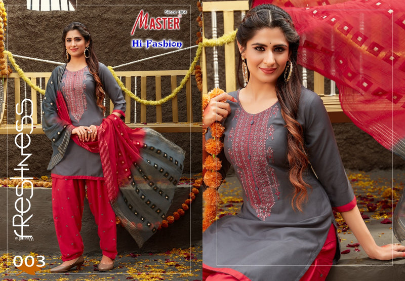Master Hi Fashion Rayon Patiyala Style Festive Wear Ready Made Salwar Suits