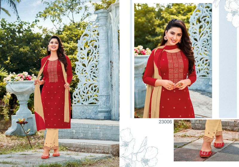 Kapil Trendz Hi- Fi Cotton Party Wear Fancy Stylish Kurtis With Set Of Dupatta & Bottom