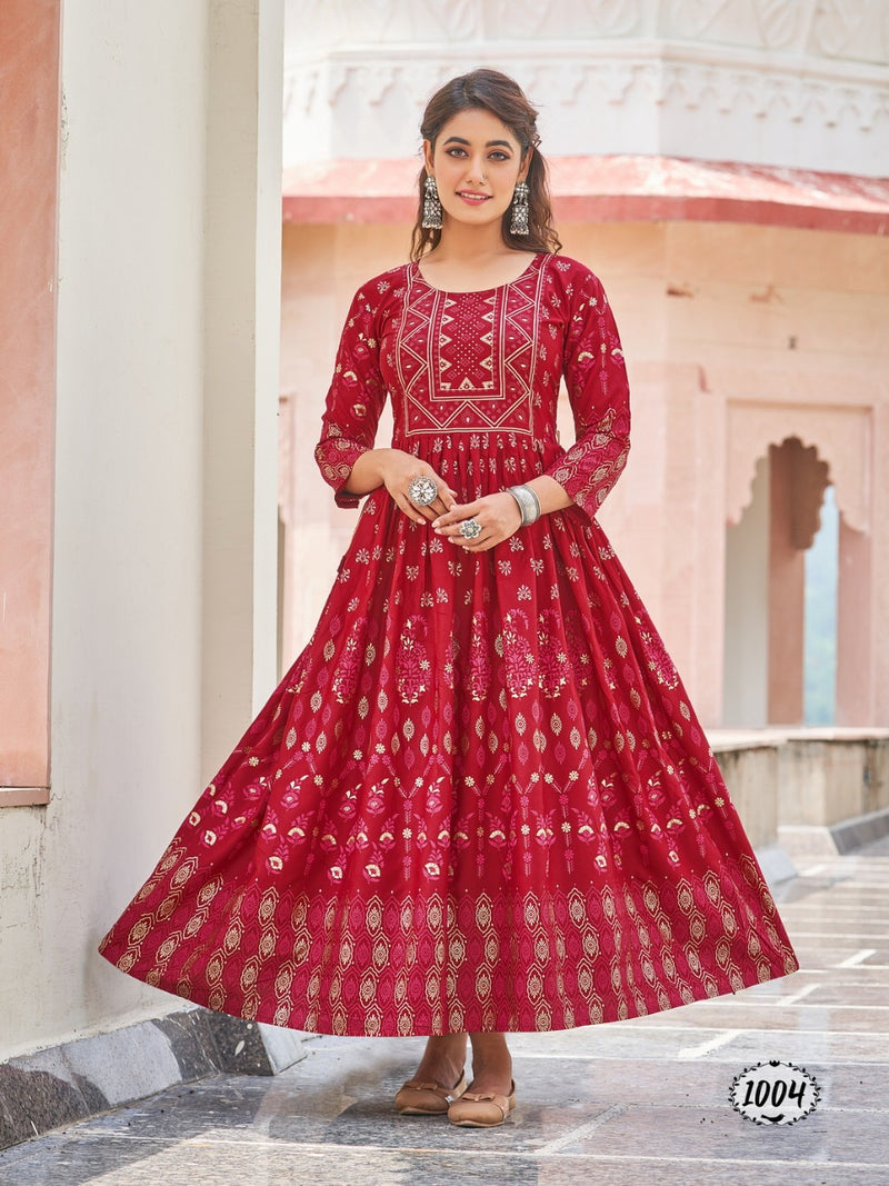 Radhika Honey Vol 1 Rayon With Printed Work Stylish Designer Party Wear Casual Look Long Gown
