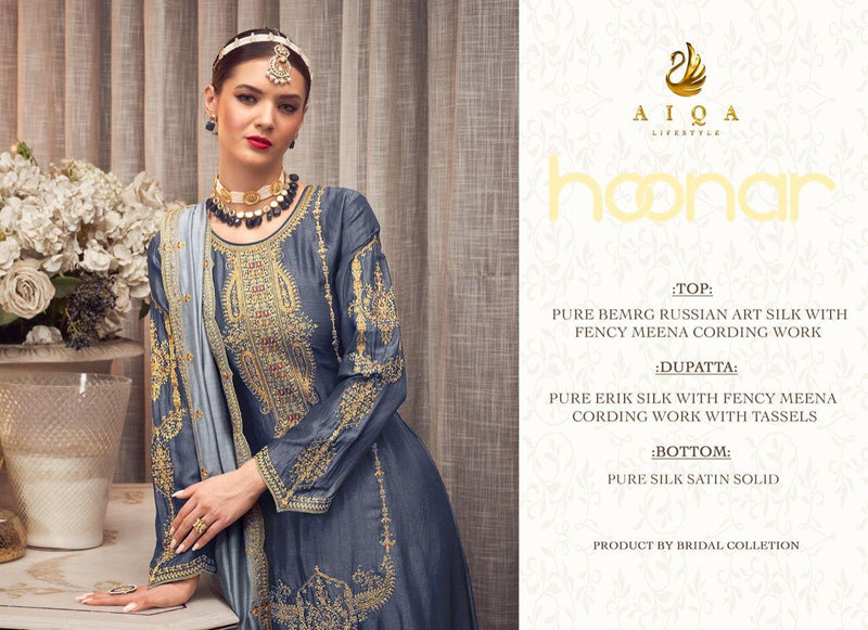 Aiqa Lifestyle Hoonar Silk With Heavy Embroidery Work Stylish Designer Festive Wear Salwar Kameez