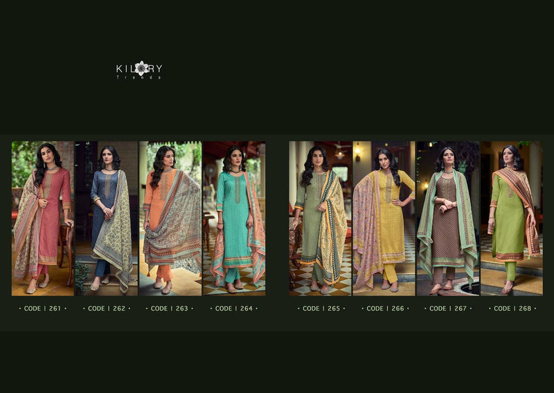 Kilory Trends Husna Jam Cotton Party Wear Salwar Suits With Fancy Embroidery