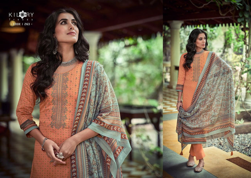 Kilory Trends Husna Jam Cotton Party Wear Salwar Suits With Fancy Embroidery