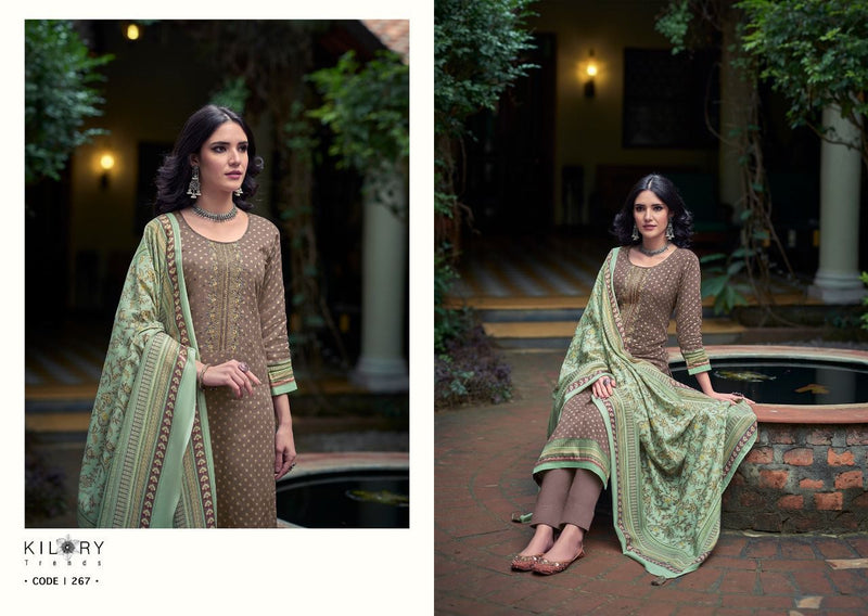 Kilory Trends Husna Jam Cotton Party Wear Salwar Suits With Fancy Embroidery
