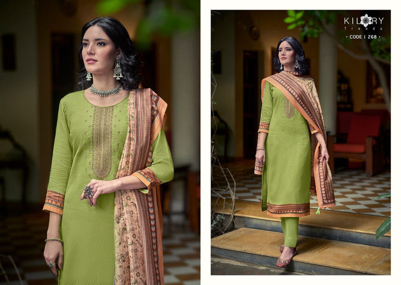 Kilory Trends Husna Jam Cotton Party Wear Salwar Suits With Fancy Embroidery