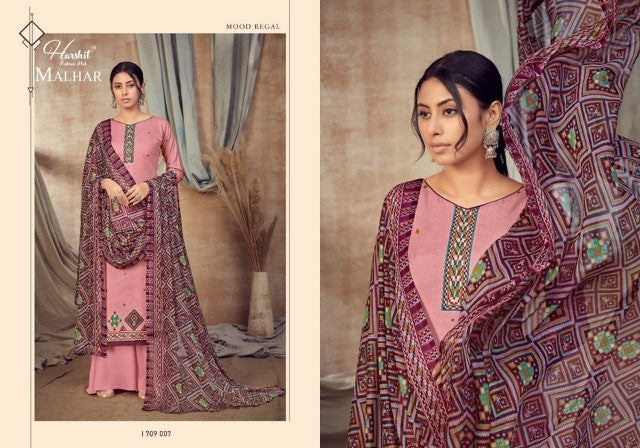 Harshit Fashion Hub Malhar Cambric Digital Print Mirror Work Salwar Suits
