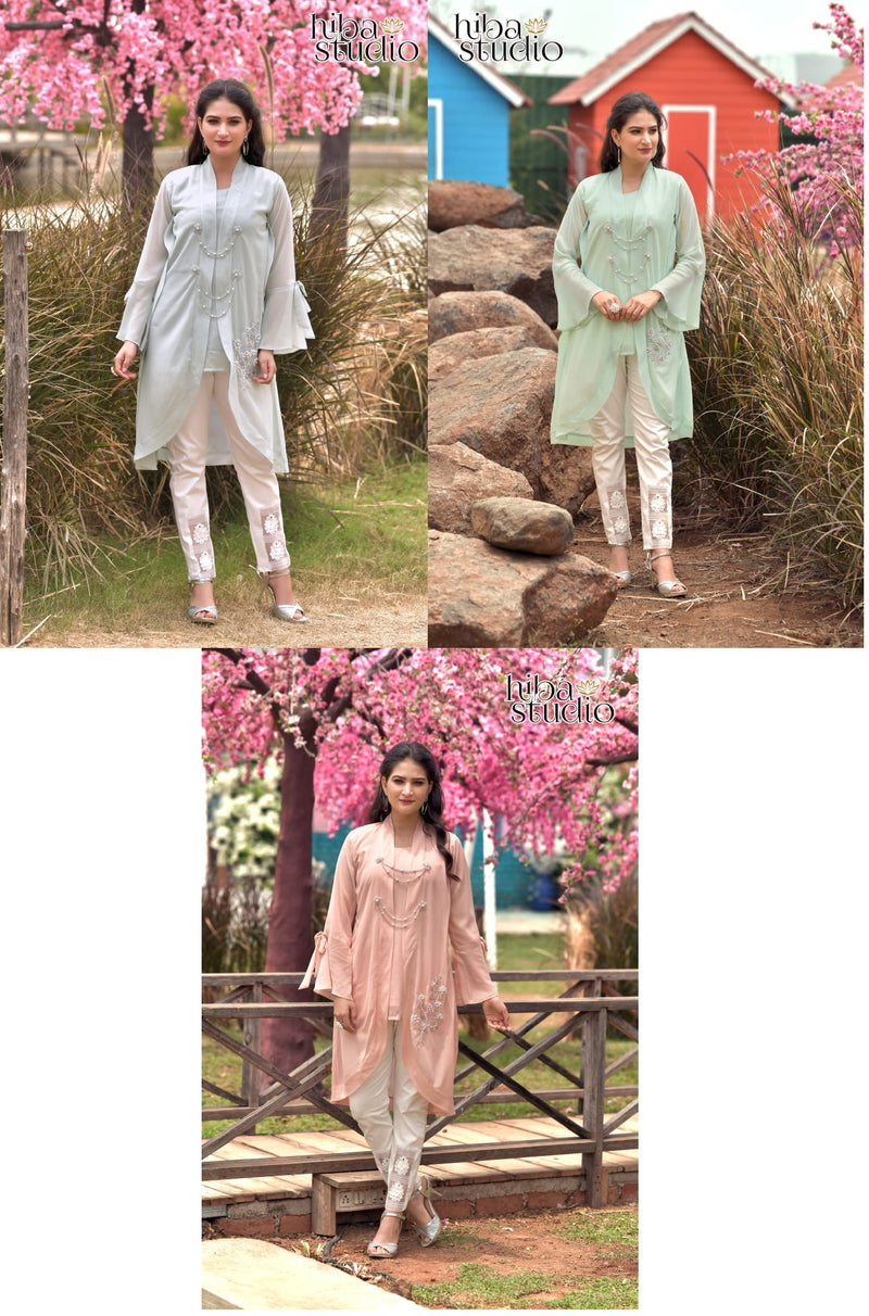 Hiba Studio Lpc 41 Georgette Fabric Fancy Designer Kurti