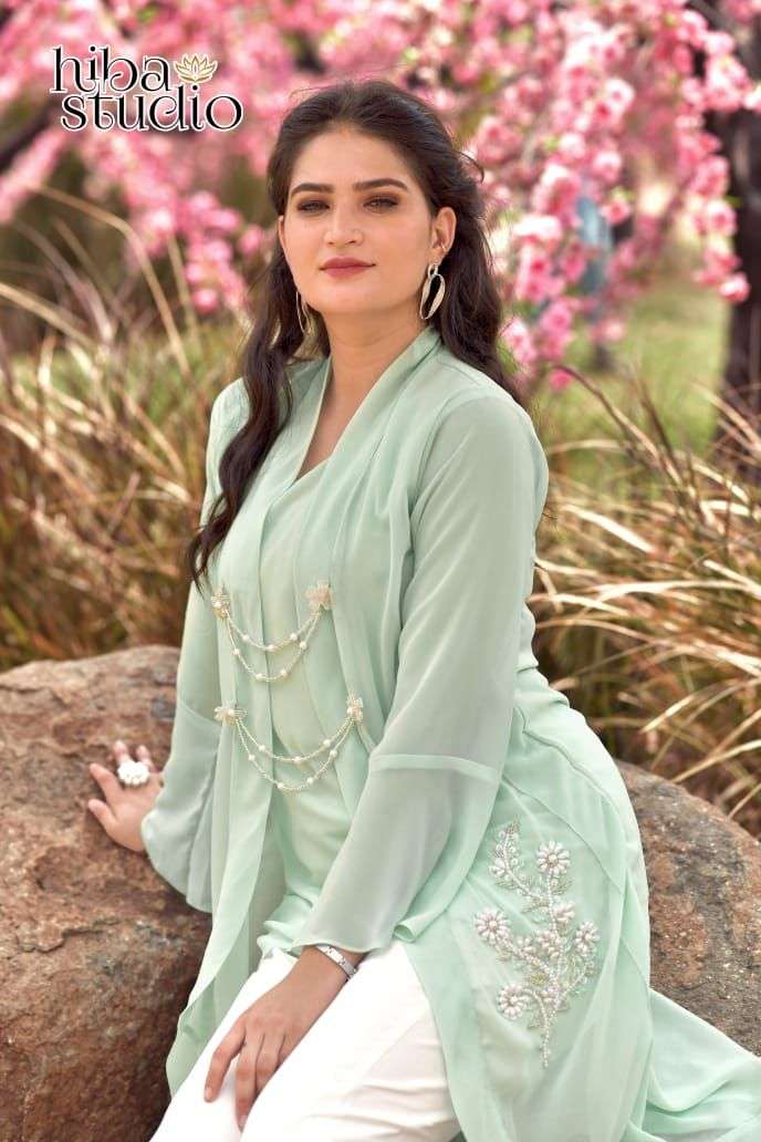Hiba Studio Presents Lpc Vol 41 Georgette Designer Stylish Pakistani Kurti