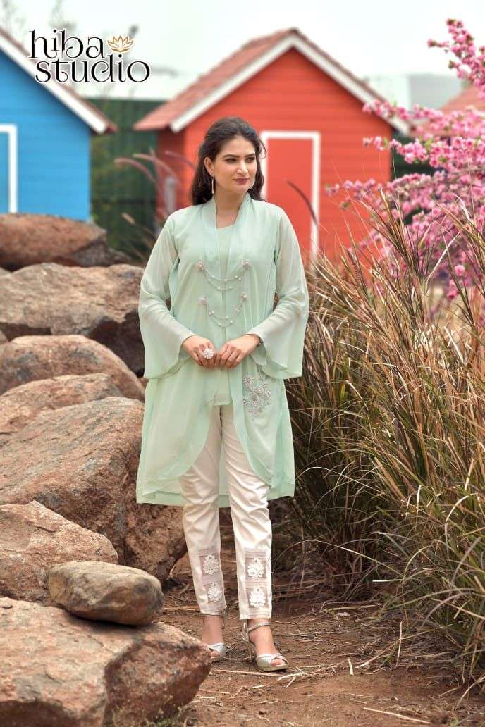 Hiba Studio Presents Lpc Vol 41 Georgette Designer Stylish Pakistani Kurti