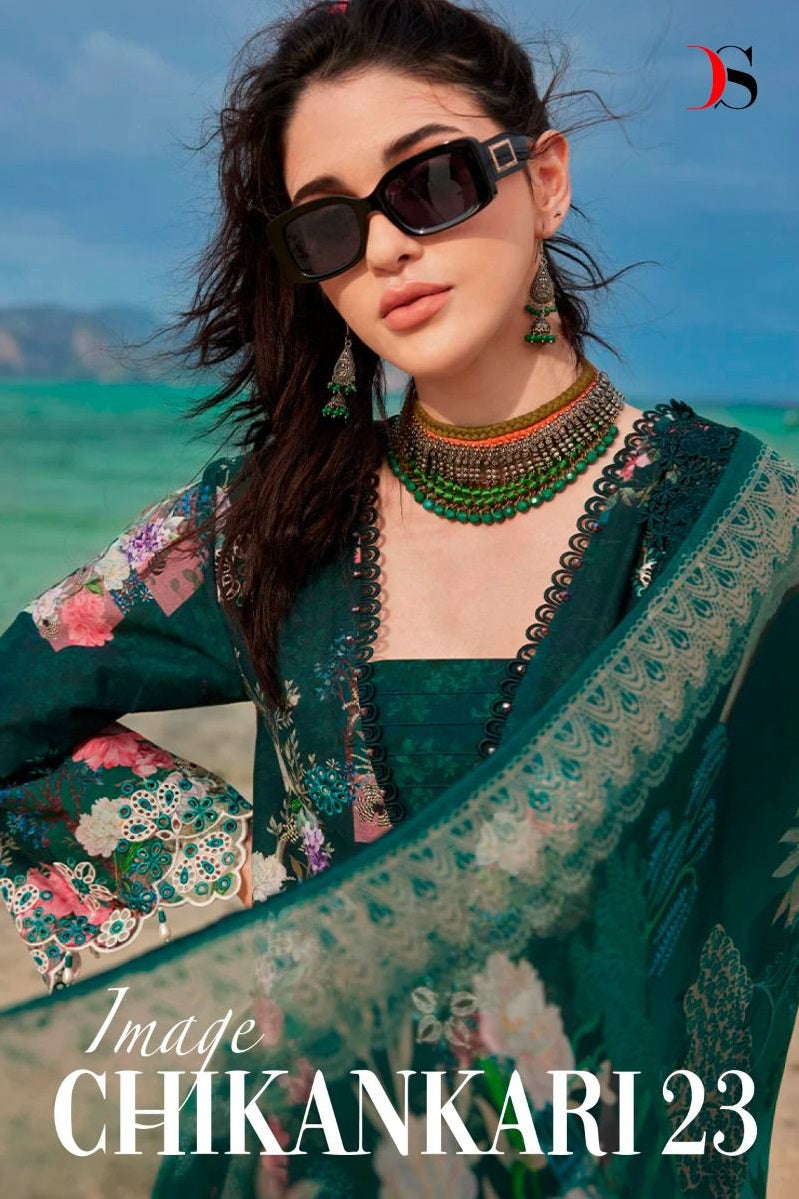 Deepsy Suits Image Chikankari Collection Vol 23 Cotton Print Boering Work Fancy Pakistani Salwar Suit