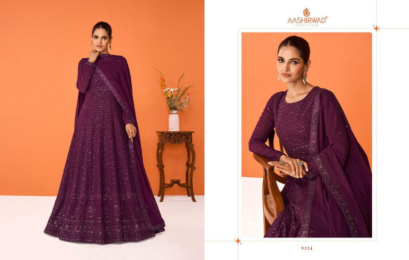 Aashirwad Imara Georgette With Fancy Work Stylish Designer Wedding Wear Casual Look Long Kurti