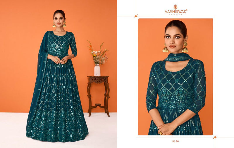 Aashirwad Imara Georgette With Fancy Work Stylish Designer Wedding Wear Casual Look Long Kurti
