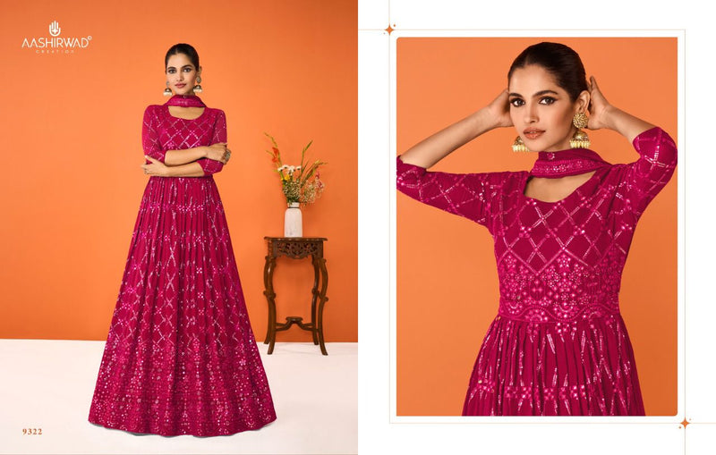 Aashirwad Imara Georgette With Fancy Work Stylish Designer Wedding Wear Casual Look Long Kurti