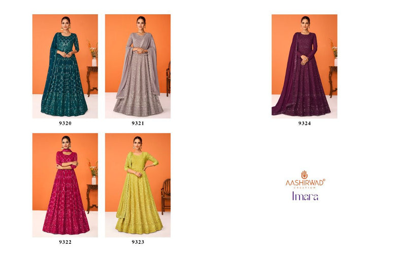 Aashirwad Imara Georgette With Fancy Work Stylish Designer Wedding Wear Casual Look Long Kurti