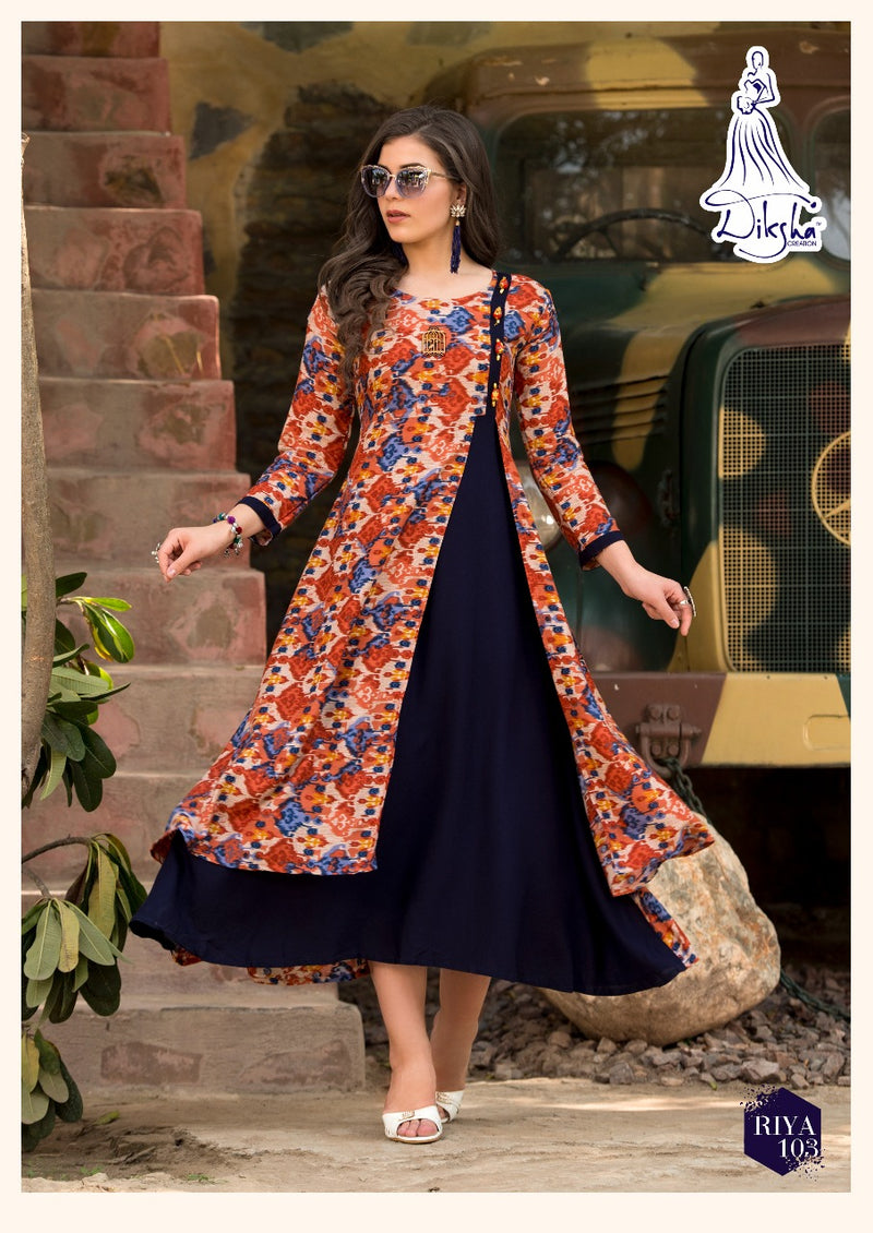 Diksha Riya Vol 1 Fancy  Party Wear Long Kurtis