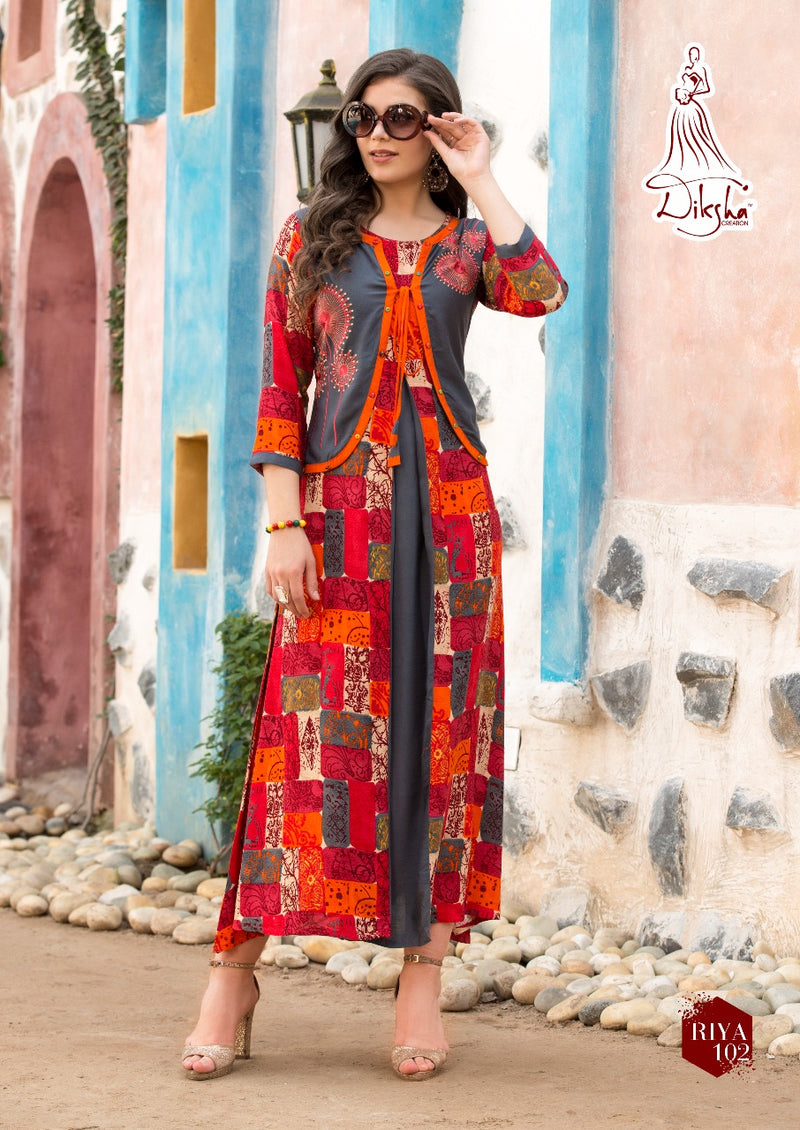 Diksha Riya Vol 1 Fancy  Party Wear Long Kurtis