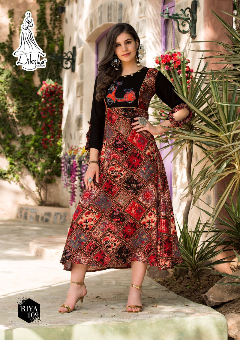 Diksha Riya Vol 1 Fancy  Party Wear Long Kurtis