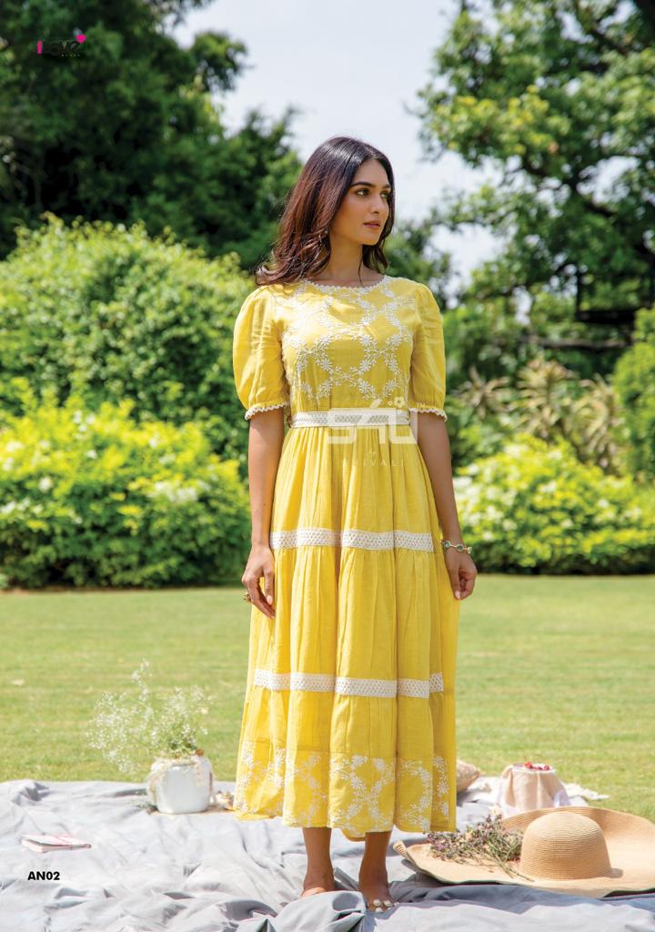 1Love By S4u Anokhi Stylish Desginer Embroidered Gown Collection
