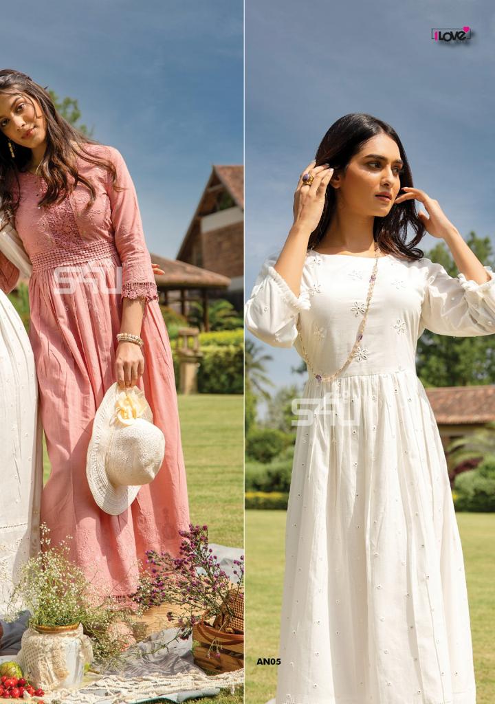 1Love By S4u Anokhi Stylish Desginer Embroidered Gown Collection