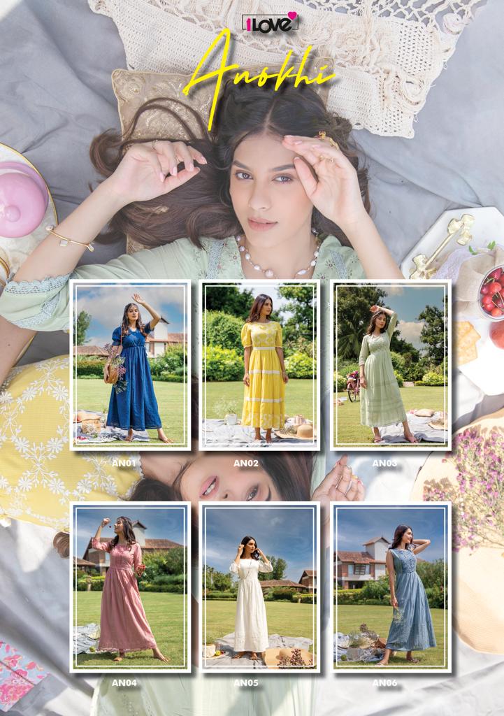 1Love By S4u Anokhi Stylish Desginer Embroidered Gown Collection