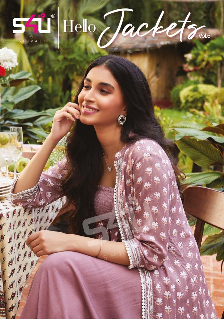 S4u Shivali Hello Jackets Vol 6 Stylish Partywear Kurti Collection