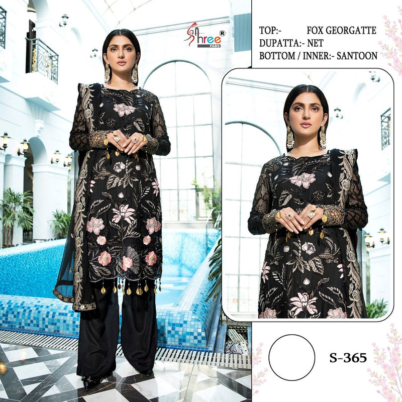 Shree Fabs S 365 Fox Georgette Heavy Embroidery Work Pakistani Salwar Kameez