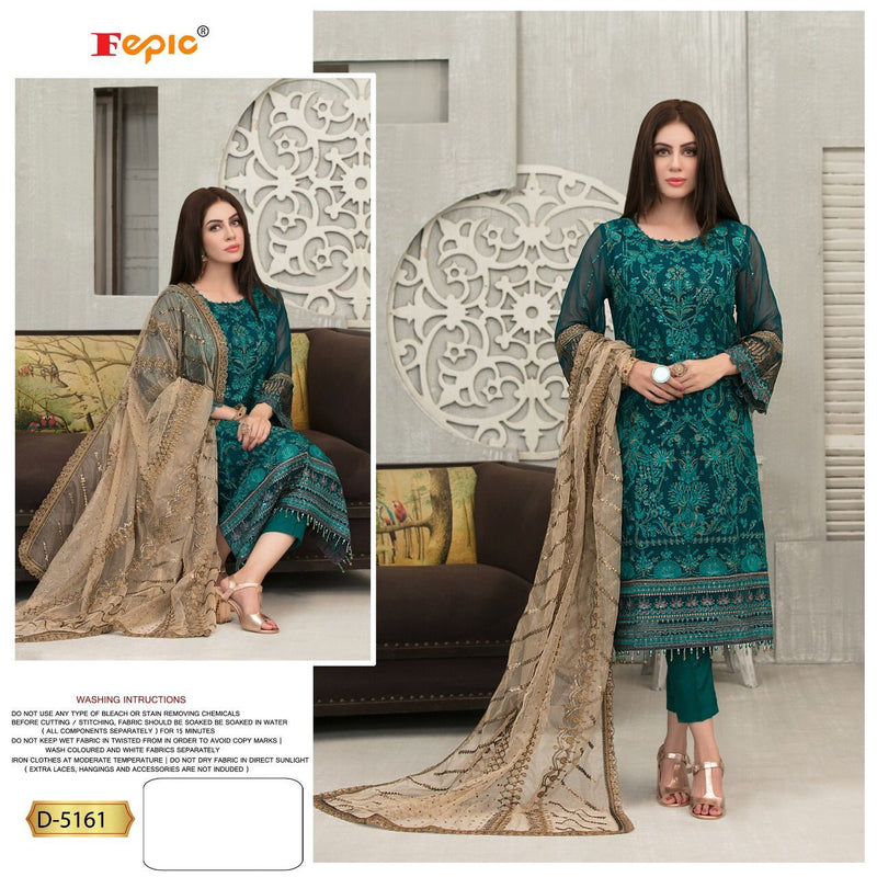Fepic Suits D 5161 Faux Georgette Heavy Designer Wear Pakistani Suit