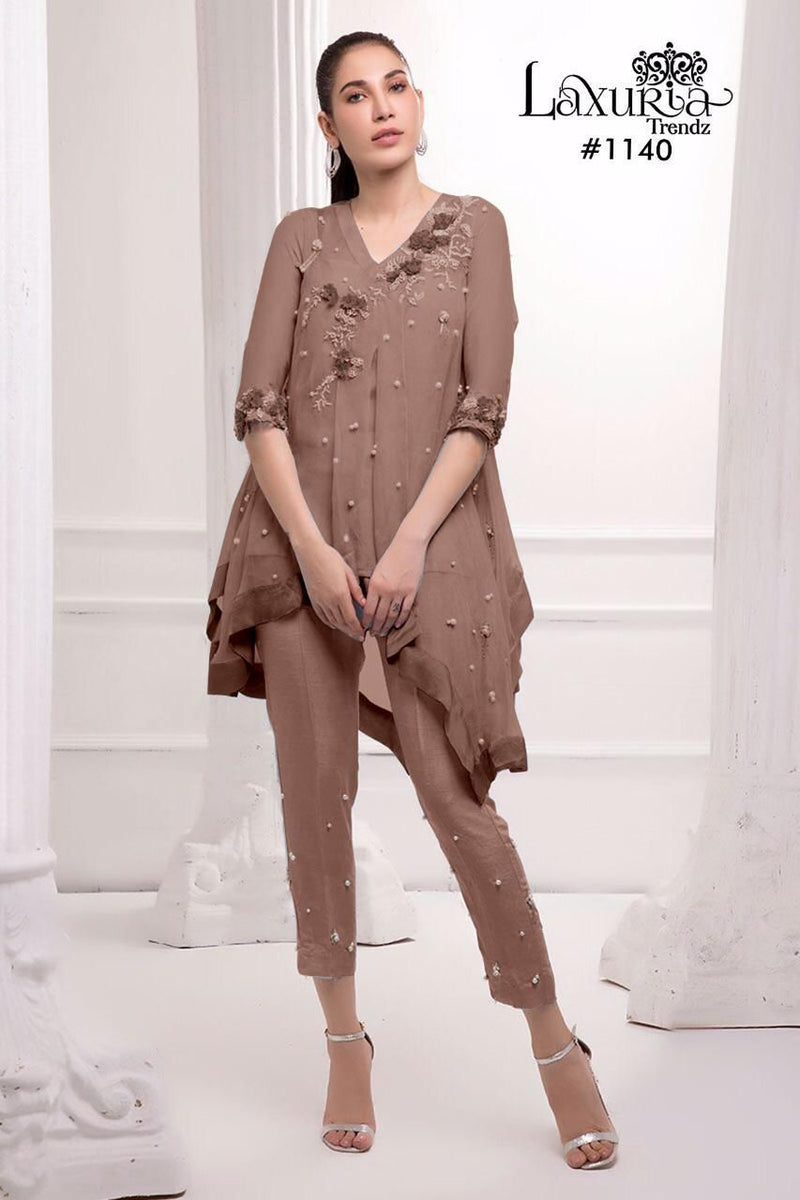 Luxuria Trendz Dno 1140 Fox Georgette Stylish Designer Wear Pret Kurti