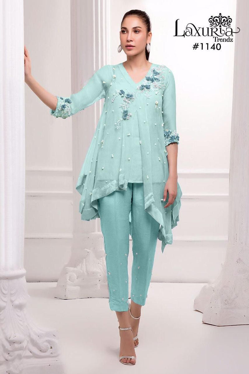 Luxuria Trendz Dno 1140 Fox Georgette Stylish Designer Wear Pret Kurti