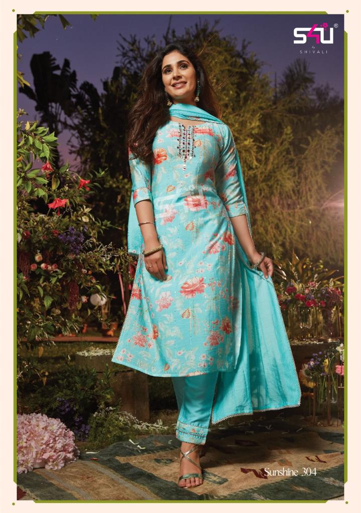 S4u Shivali Sunshine Vol 3 Muslin Digital Floral Print Kurti
