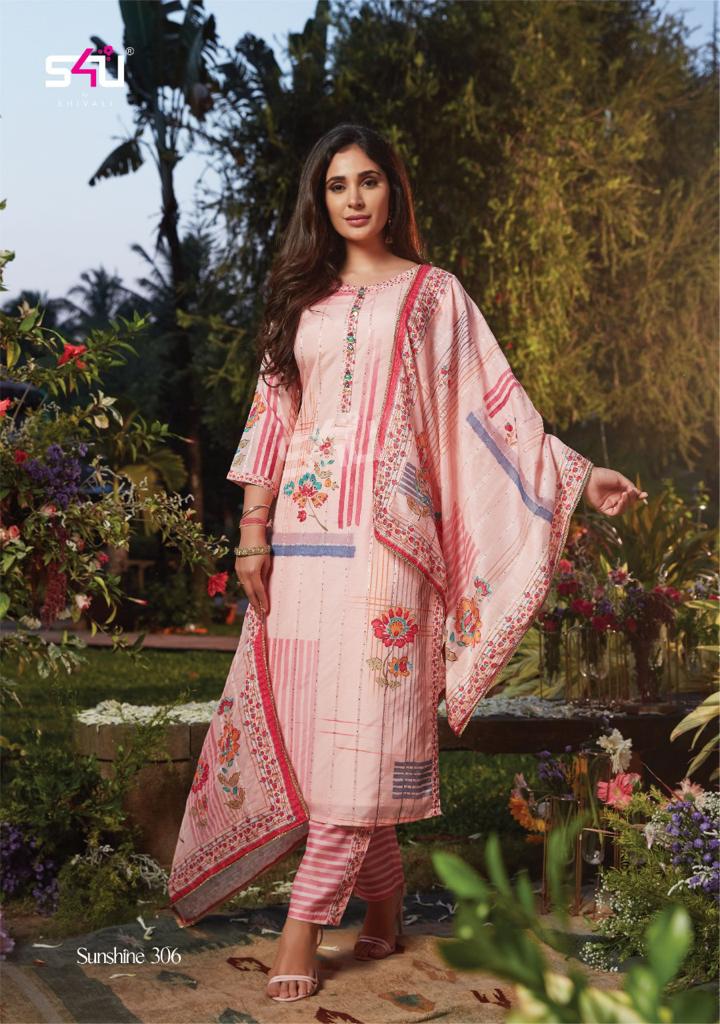 S4u Shivali Sunshine Vol 3 Muslin Digital Floral Print Kurti