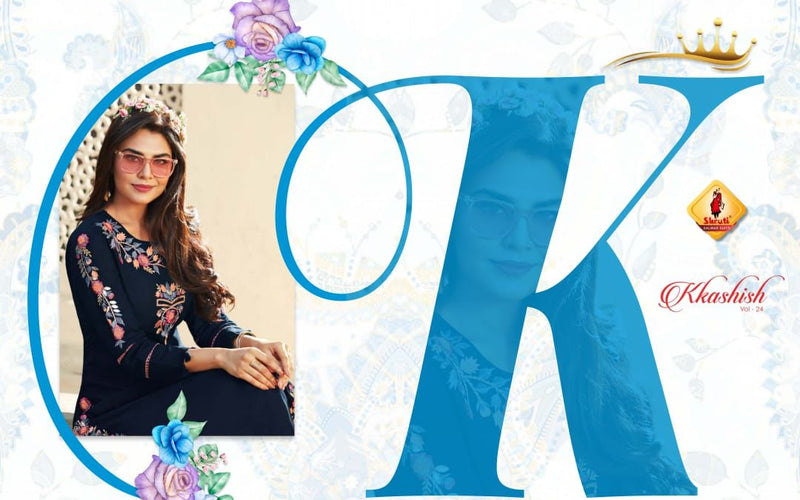 Kkashish Vol 24 Fancy Stylish Embroidery work Designer Wear Kurti