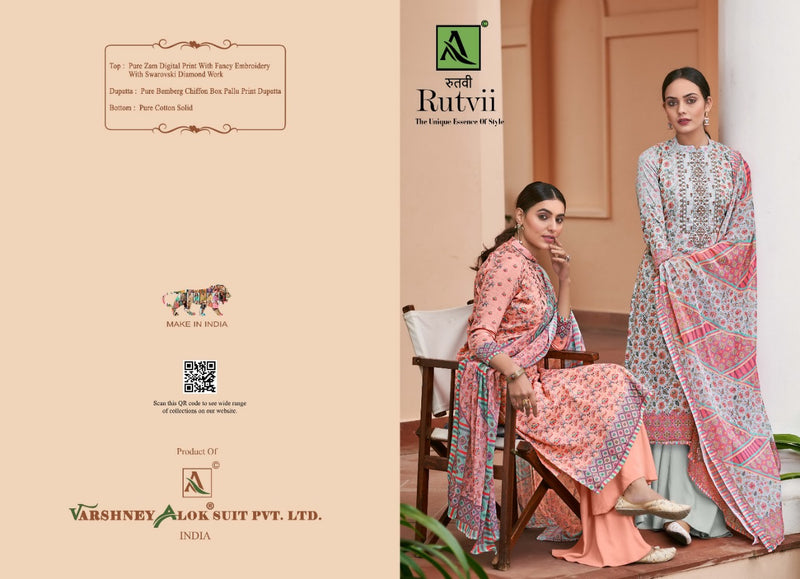 Alok Suit Rutvii Fancy Stylish Printed Designer Wear Salwar Kameez