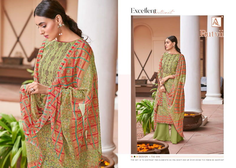 Alok Suit Rutvii Fancy Stylish Printed Designer Wear Salwar Kameez